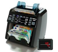Jubula MV-550 Macchina Contabanconote per Tagli Misti, 2CIS e Touchscreen | Rilevatore di banconote false con UV, MG, MT, IR e DD; 10 profili valutari e lettura dei numeri di serie