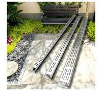 JUCCJUXIN Canale di drenaggio in Acciaio Inox 304, Sistemi Drenaggio a Terra Pavimento, Griglia Rimovibile Canaline, Filtro Doccia, for Arredo Urbano di Cortili E Cortili(H8*W7CM/H3.15*W2.75IN)