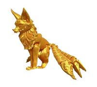 JUCHRZEY 18 cm Stampante 3D Action di Volpe a Nove Code da Collezione Volpe a Nove Code for Alleviare Lo Stress Action Multiarticolari con Giunti Mobili Figurina Decorativa di Volpe for Sc