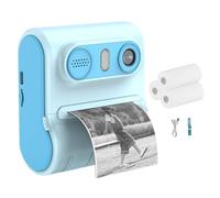 JUCHRZEY 46MP Fotocamera con stampa istantanea Videocamera for bambini 1080P Fotocamera selfie for bambini Giocattolo Schermo IPS da 2,4 pollici Fotocamera for bambini con 3 rotoli di carta