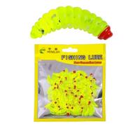 JUCHRZEY 50 Pz 24mm Esche Artificiali for Vermi di Pane Odore Vermi Esche da Pesca Vermi Bionici Esca a Forma di Esca for di Mare d' Dolce (3#)