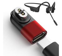 JUCHRZEY Adattatore magnetico di tipo C USB C for cavo di ricarica Shokz Adattatore cavo di ricarica tipo C for Aftershokz Convertitore for Aftershokz Shokz OpenRun Air/OpenRun Pro/Mini (Ros