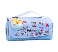 JUCHRZEY Astuccio coreano di capacità, simpatico cartone animato, astuccio for ragazza, regalo for studenti, forniture di cancelleria for la scuola (blu)