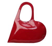 JUCHRZEY Borsa a tracolla a cuore dal design di lusso Borsa da donna in pelle PU Borsa a tracolla alla moda in tinta unita Borsa estiva a mano for donne e ragazze (Rosso)