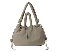 JUCHRZEY Borsa a tracolla for donna Borsa a tracolla con tracolla regolabile Zaino solido in nylon Borsa gonfia di grande capacità for viaggi di shopping (Kaki)