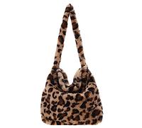 JUCHRZEY Borsa a tracolla in peluche moda donna Borsa a tracolla semplice a forma di cuore di cartone animato Borsa a tracolla morbida in pelliccia Borsa a tracolla elegante e di grande capa