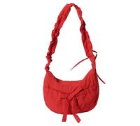 JUCHRZEY Borsa a tracolla semplice da donna con cinturino con coulisse increspato Borsa sotto le ascelle casual Borsa a tracolla for il tempo libero in tinta unita Borsa femminile quotidian