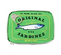 JUCHRZEY Borsa for cosmetici stile sardine Borsa for trucchi carina Creativa portatile Moda Cerniera multifunzione Morbida for le vacanze del fine settimana (Verde)
