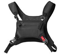 JUCHRZEY Borsa pettorale sportiva for uomo Zaino da corsa resistente all' con marsupio porta telefono for allenamenti Corsa ciclismo (Nero)
