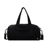 JUCHRZEY Borsone da Viaggio for Uomo Donna Borsa da Viaggio di Grande Capacità Tracolla in Nylon Borsa da Palestra Borsa a Tracolla Solida for Viaggi d'Affari Viaggi Sportivi (Nero)