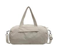 JUCHRZEY Borsone da Viaggio for Uomo Donna Borsa da Weekend di Grande Capacità Borsa a Tracolla Regolabile in Nylon Borsa a Tracolla Solida for Viaggi d'Affari Viaggi Sportivi (Bianco)