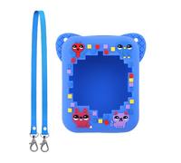 JUCHRZEY Custodia protettiva in silicone con stampa animalier 3D Custodia protettiva for la pelle con cordino Supporto protettivo antiurto Antigoccia Lavabile for il giocattolo virtuale inte