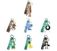 JUCHRZEY Keechain di Tung Sahur Action, portachiavi di animali da cervello italiano, thimal craphrot tung sahur (7 pezzi)