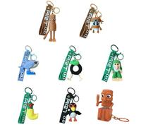 JUCHRZEY Keychain di Tung Sahur Action, portachiavi di animali da cervello italiano, portachiavi Brainrot Tung Sahur (8 pezzi)