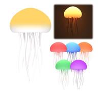 JUCHRZEY LED Luce notturna intelligente for meduse Controllo vocale Tipo C Ricarica Luce notturna a forma di medusa del fumetto Tentacoli flessibili con gradiente RGB for decorazioni for la