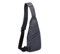 JUCHRZEY Marsupio multifunzionale da uomo Tracolla regolabile Borsa da petto antifurto Borsa a tracolla antiladro Borsa multitasche impermeabile for viaggi all'aperto (Nero)