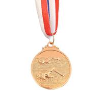 JUCHRZEY Medaglia di Nuoto da 5 cm Medaglie del Vincitore in Metallo con Nastro al Collo Medaglia d'oro/Argento/Bronzo Medaglie del 1°/2°/3° Posto for Competizione Sportiva (Rame)