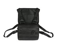 JUCHRZEY Moda unisex Streetwear Gilet Borsa sul petto Borsa for il tempo libero in tessuto Oxford Borsa a tracolla Hip Hop Trendy Street Travel (Nero)
