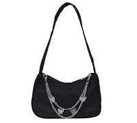 JUCHRZEY Versatile borsa da donna a tracolla con catena a farfalla sotto le ascelle Borse casual con manico superiore Mini borsa in colore (nero)
