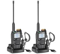 JUCJET UV-K5 Professionali Radio，200 Canali CTCSS/DCS Walkie Talkie Professionali con Auricolare (2 Pezzi)