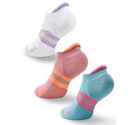 Juclise Calzini da corsa invisibili a compressione Coolmax Bamboo da donna, traspiranti, ammortizzati, anti-vesciche, senza cuciture Calze Sportivi