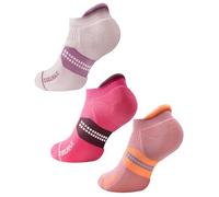 Juclise Calzini da corsa invisibili a compressione Coolmax Bamboo da donna, traspiranti, ammortizzati, anti-vesciche, (IT, Numero, 35, 38, Regular, Regular, Melone Sabbioso+Rosa Polveroso+Anguria)