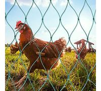 JUDANNA Rete per pollame a 36 fili con nodo fisso, maglia 5 cm, recinzione per pollame, recinzione mobile per pascolo (1,5 x 25 m)