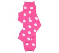 juDanzy scaldamuscoli a pois per neonati e bambini (taglia unica (12 libbre a 10 anni), pois rosa caldo)