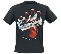 Judas Priest British Steel Anniversary 2020 Uomo T-Shirt Nero 100% Cotone Regular