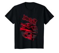 Judas Priest Firepower Red Circle Maglietta, Bambini, Nero, 6 Anni