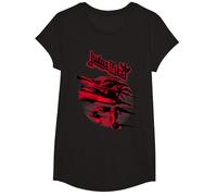 Judas Priest Firepower Red Circle Maglietta, Ragazze, Nero, L