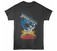 Judas Priest Ram It Down T-Shirt Uomo Manica Corta In Cotone Fiammato Smoke