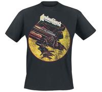 Judas Priest SFV Distressed Uomo T-Shirt Nero 100% Cotone Regular