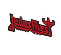 Judas Priest Woven Patch Logo Cut Out Nuovo Ufficiale Rosso
