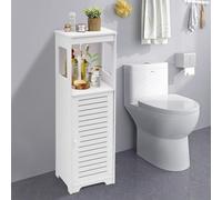 JUDEMII Armadietto da bagno stretto da bagno, mobile autoportante, multiuso, per WC/camera da letto, cucina/soggiorno, 28 x 25 x 90 cm