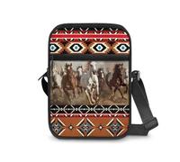 JUDENTIDOS Borsa a tracolla da donna e da uomo, Cavallo Navajo azteco dei nativi americani del sud-ovest, Taglia unica