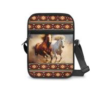 JUDENTIDOS Borsa a tracolla da uomo borsa a tracolla borsa da viaggio borsa da donna borsa casual a tracolla per lavoro, Cavallo azteco nativo americano del sud-ovest, Taglia unica