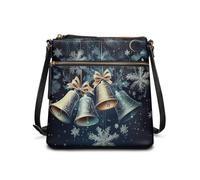 JUDENTIDOS Carino Hobo Bag per le donne Crossbody Borsa a tracolla Multi Pocket Satchel Borsa con tracolla regolabile, Campana di Buon Natale, Taglia unica