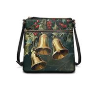 JUDENTIDOS Graziose borse a tracolla da donna borsa a tracolla casual hobo borse tote con tracolla regolabile, Campana natalizia., Taglia unica
