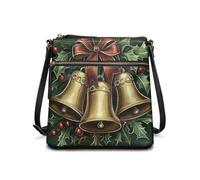 JUDENTIDOS Hobo - Borsa a tracolla da donna, in pelle, con tracolla regolabile, Campana natalizia., Taglia unica