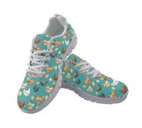 JUDENTIDOS Scarpe da ginnastica da donna e uomo, con lacci, scarpe da ginnastica per attività all'aperto, camminate, corsa, Polli Gallo, 42.5 EU