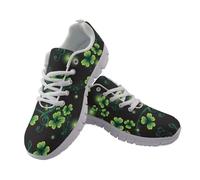 JUDENTIDOS Scarpe da ginnastica da donna e uomo, leggere, antiscivolo, per palestra, allenamento, in rete traspirante, scarpe da corsa e da passeggio, Note musicali per il giorno di San Patrizio, 43.5