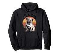 Judge Me When You're This Cute | Retro Pug Dog Felpa con Cappuccio