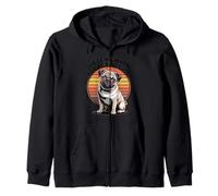 Judge Me When You're This Cute | Retro Pug Dog Felpa con Cappuccio