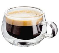 Judge - Tazza per caffè Espresso in Vetro, Trasparente, 75 ml, Set di 2