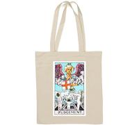 Judgement Tarot Card Art Logo Natural Cotton Tote Bag Bianco