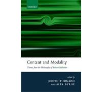 Judith Thomson Content and Modality (Copertina rigida)