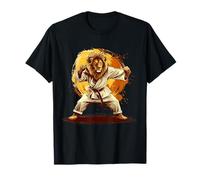 Judo Lion Opera d'arte Arti Marziali Jiu-Jitsu Karate Leone Kung Fu Maglietta