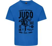 Judo Strength And Courage Arti Marziali MMA Uomo Cotone T-Shirt Tee Top