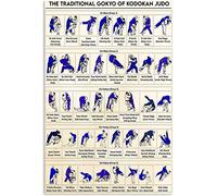 Judo Targhe in metallo Vintage Il tradizionale Gokyo del Kodokan Judo Tin Poster Decorazioni per la casa Camera da letto Soggiorno Decorazione murale Targa 12x16 pollici